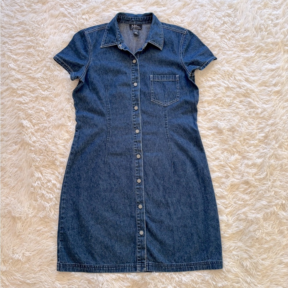 🤍NWOT! Denim Button-Up Dress